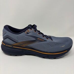 Brooks Ghost 15 Men's Size 8.5 Blue Orange Athletic Running Shoes (1103931D025)